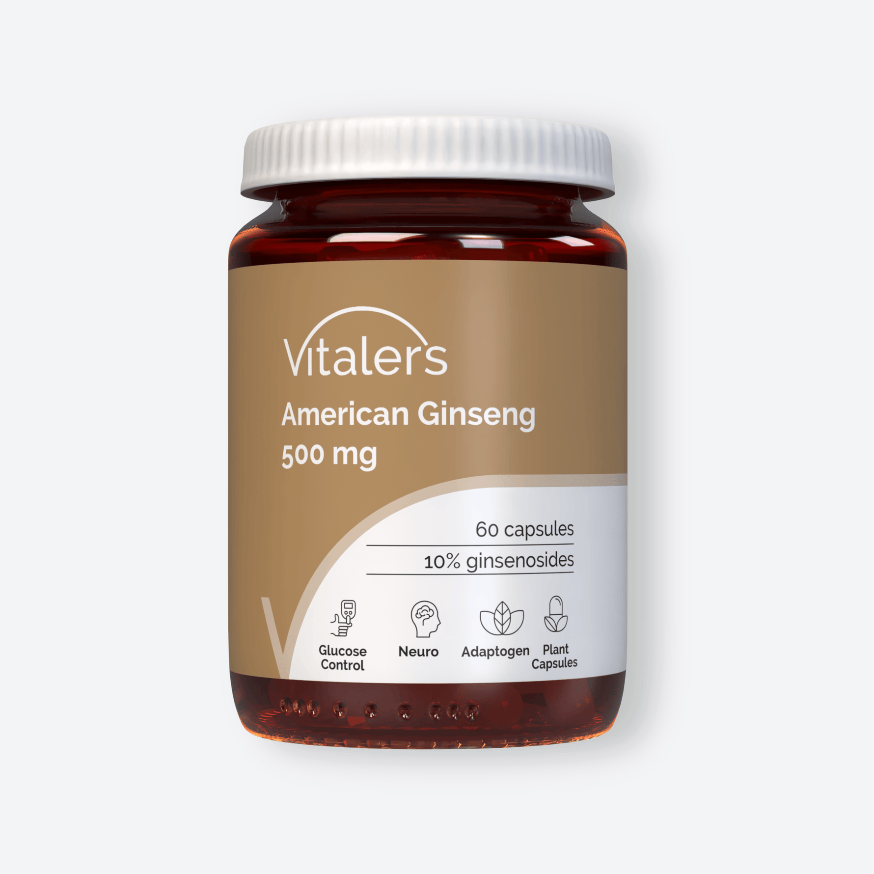 Vitaler's Adaptogeny Żeń-szeń Amerykański 500 mg - 60 kapsułek