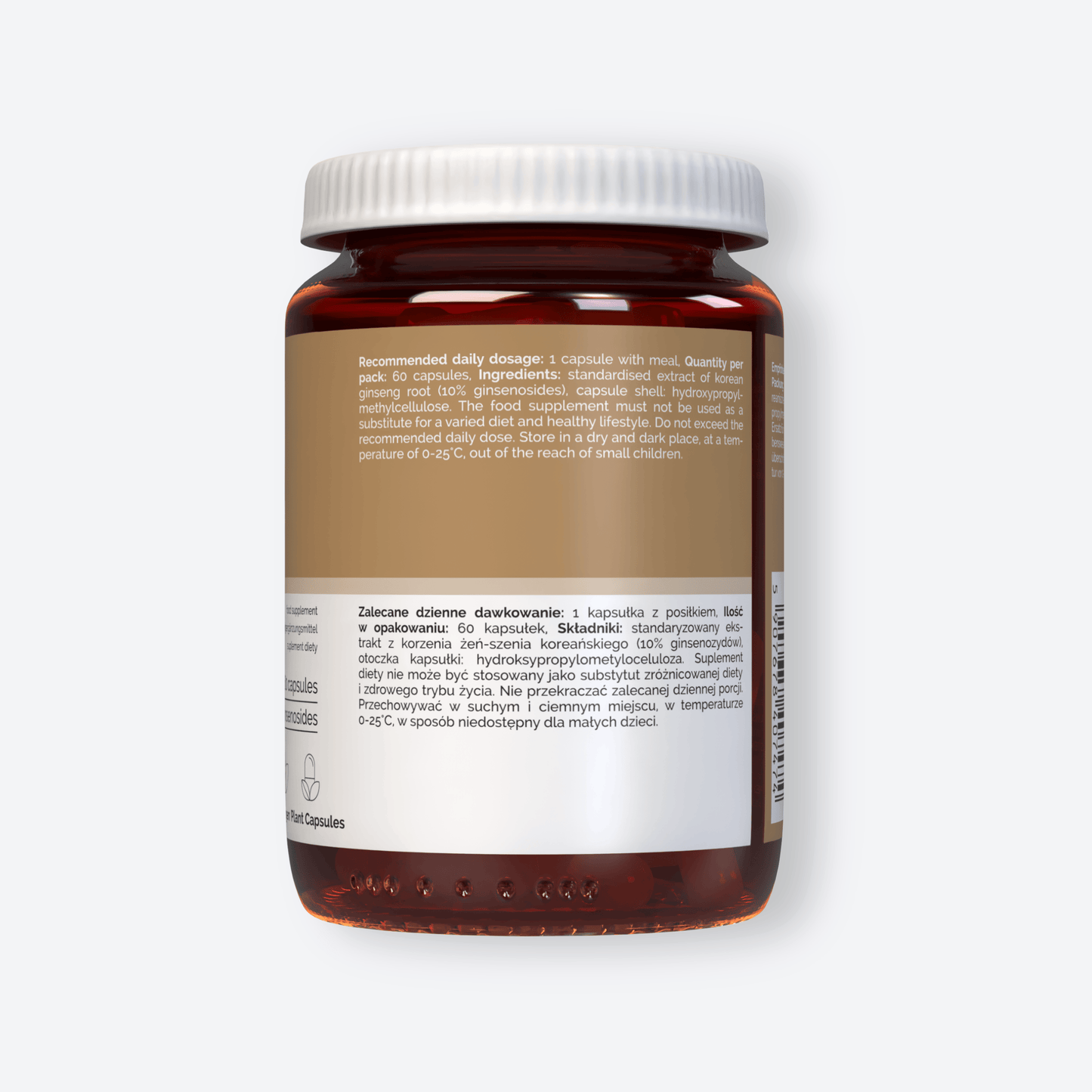 Vitaler's Adaptogeny Żeń-szeń koreański (Panax ginseng) 500 mg - 60 kapsułek