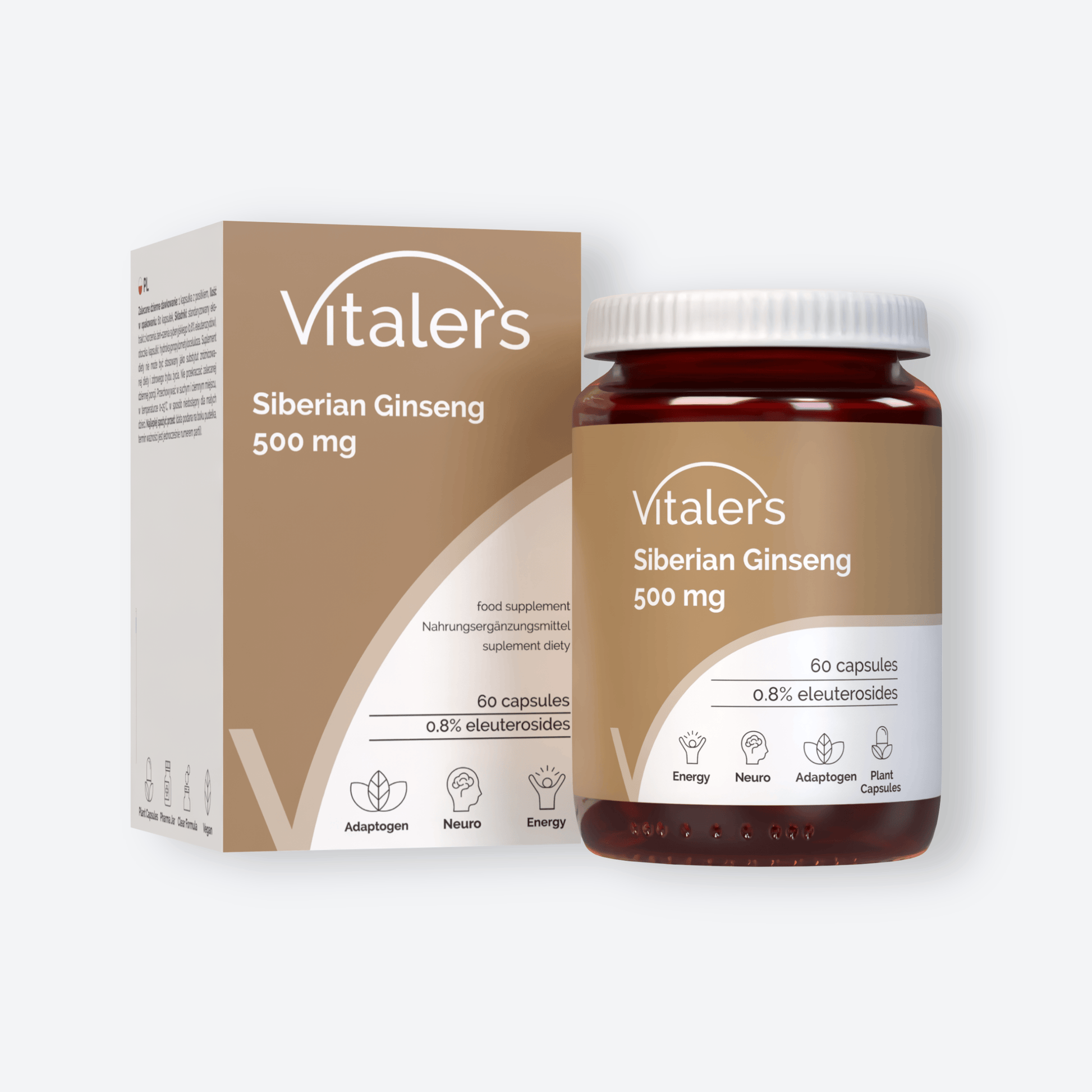 Vitaler's Ekstrakty Żeń-szeń Syberyjski 500 mg - 60 kapsułek