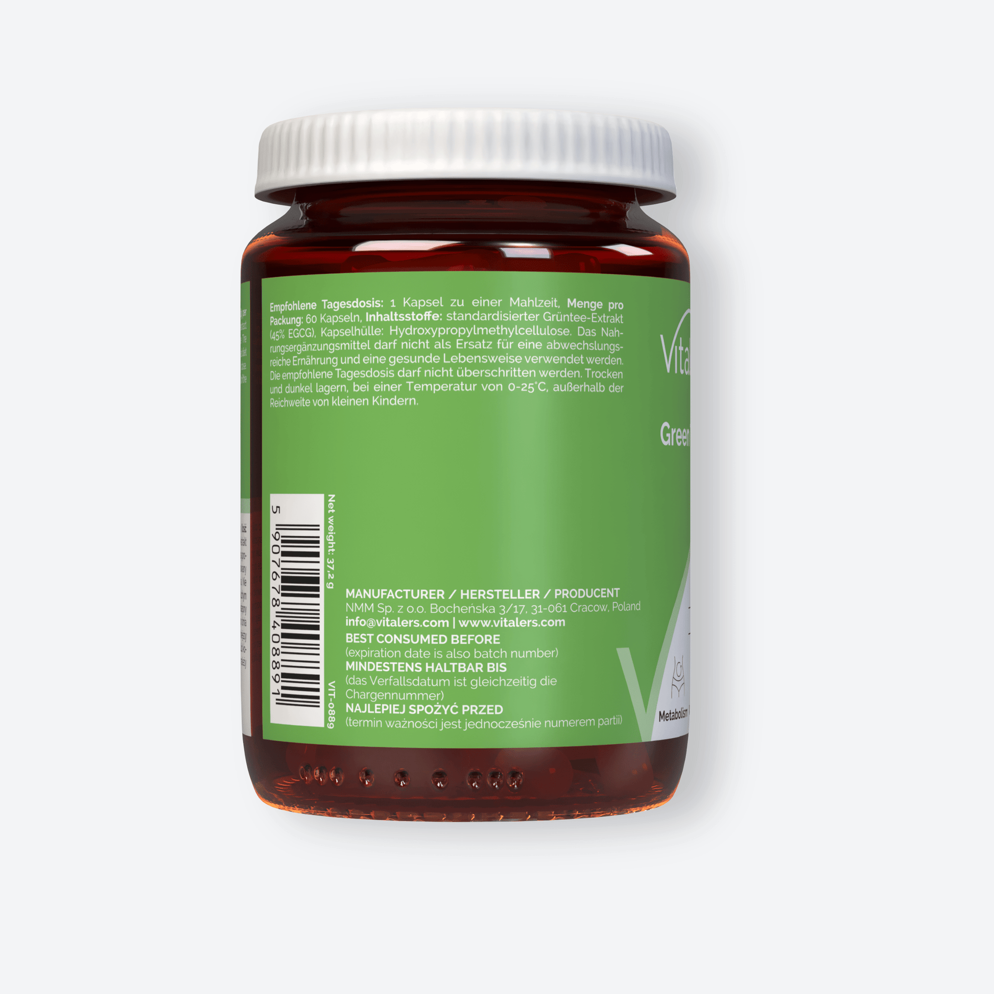 Vitaler's Ekstrakty Zielona herbata 500 mg - 60 kapsułek