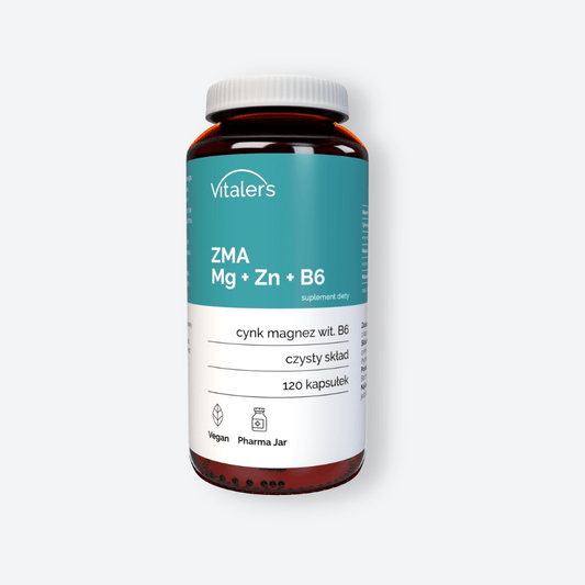 Vitaler's Minerały ZMA Magnez 240 mg + Cynk 15 mg + Witamina B6 10 mg - 120 kapsułek